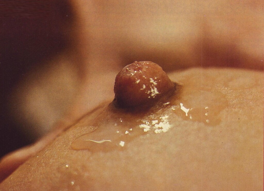 Male nipple cumshot